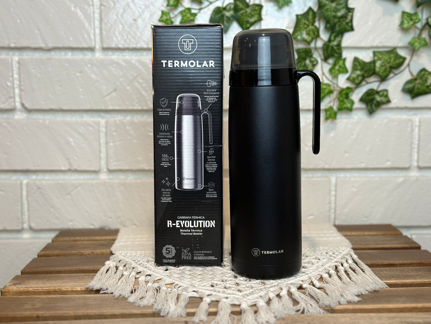 Termolar R-Evolucion Stainless Steel Flask, Yerba Mate Cup, Guampa, Mate Straw