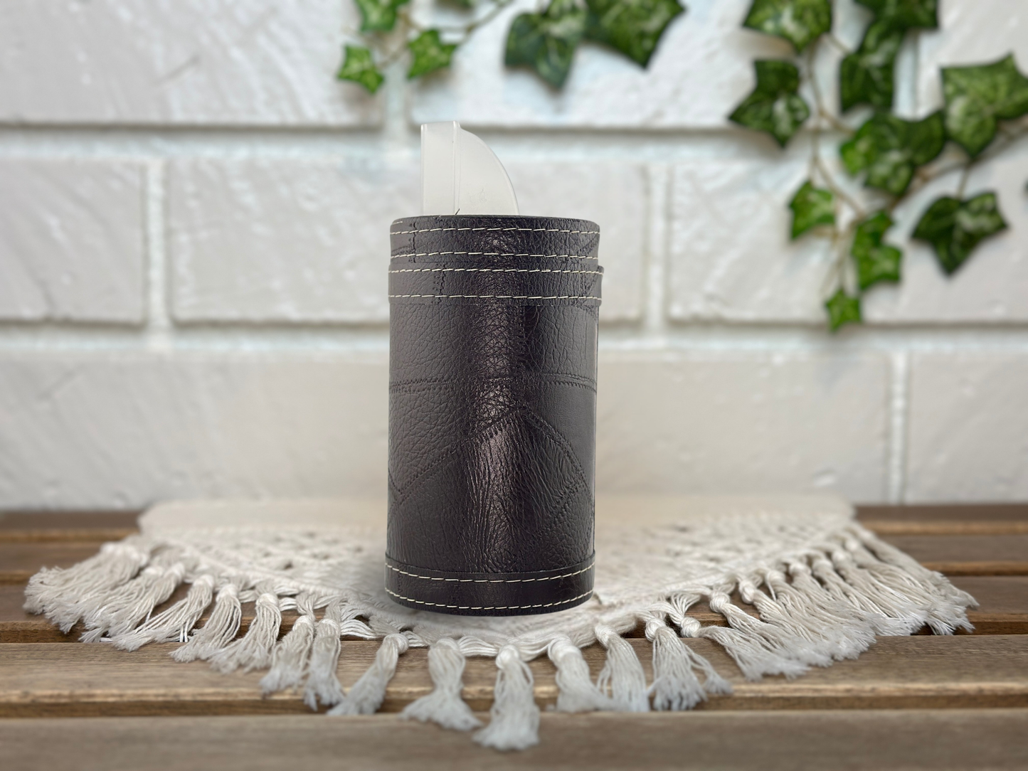 Yerba Mate Container | Yerbera | Azucarera | Brown Design | Handcrafted in Paraguay