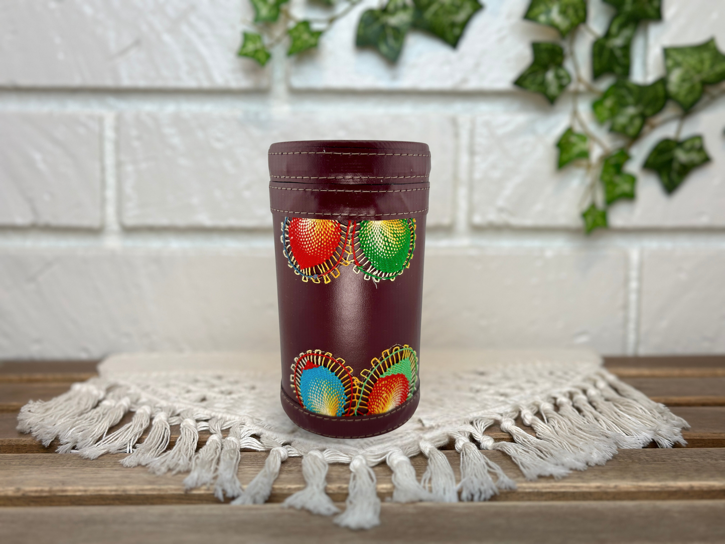 Yerba Mate Container | Yerbera | Azucarera | Ñanduti Design | Handcrafted in Paraguay