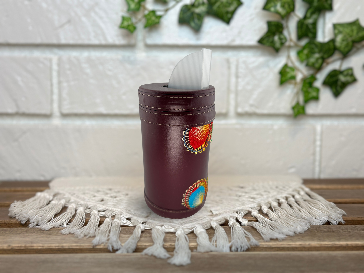 Yerba Mate Container | Yerbera | Azucarera | Ñanduti Design | Handcrafted in Paraguay