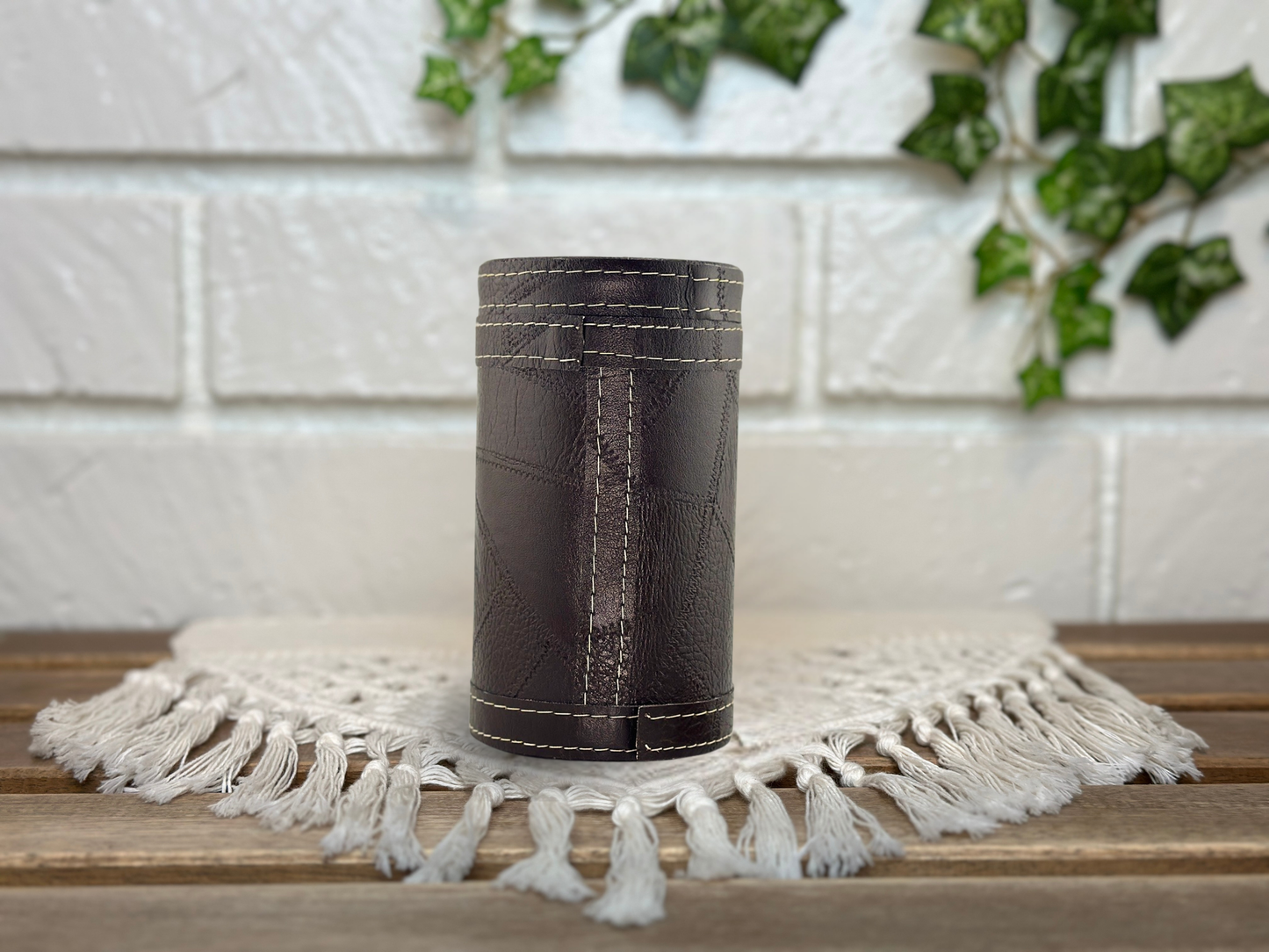 Yerba Mate Container | Yerbera | Azucarera | Brown Design | Handcrafted in Paraguay