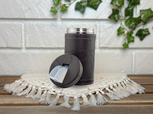 Yerba Mate Container | Yerbera | Azucarera | Brown Design | Handcrafted in Paraguay